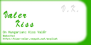 valer kiss business card